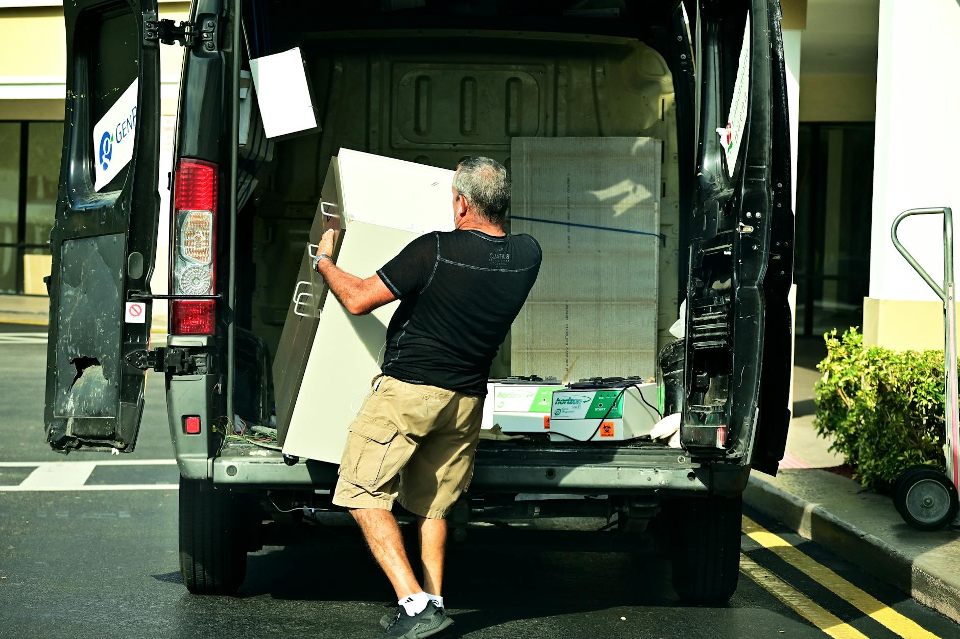 Moving truck loaded and ready